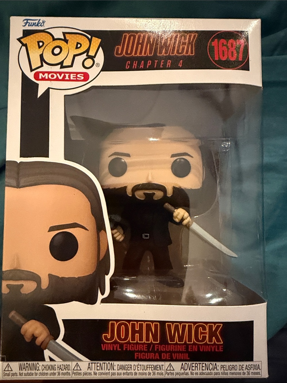 Funko Pop! John Wick (Black Outfit, Brown Hair)